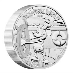 Disney silver coin - steamboat willie
