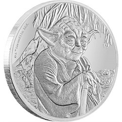 Star wars classic: yoda 1 oz silver coin