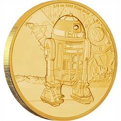 Coins: Star wars classic: R2-d2 1/4 oz gold coin
