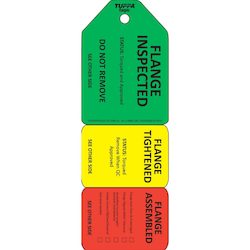 Frontpage: 3 Stage Flange Tags - Pack of 100 tags