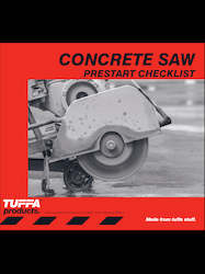 Prestart Checklist Books: Concrete Saw Prestart Checklist Book