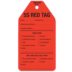 5S Red TUFFA™ Tag (packs of 100)