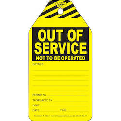 Other Tags: Out of Service Tags - Pack of 100