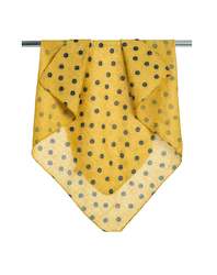 Clothing: Scarf - Yellow Polka Dot