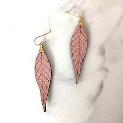 Jewellery manufacturing: NEW Version Wild Leaf Earrings- Your choice of colour