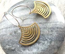 Jewellery manufacturing: Contrast Earrings-Fans on Hoops