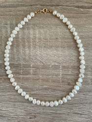 Pearl Nugget Necklace Choker style