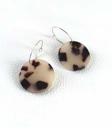 Jewellery manufacturing: Tortoiseshell Round on Hoops-Your choice of colour