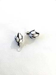Jewellery manufacturing: Wild Flower Bud Earrings -White in your choice of style