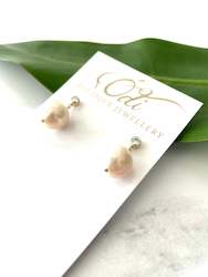 Jewellery manufacturing: CZ-14k Gold Filled Large Pearl Stud Earrings