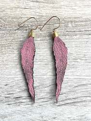 Leather Feathers- Bubblegum Pink
