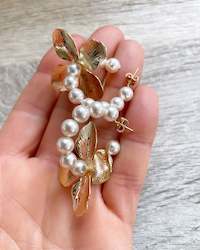Jewellery manufacturing: Floral Pearl Hoops-Gold or Silver