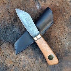 Art Knives By Benjamin Madden: Totara Serpentine Seax Belt Knife