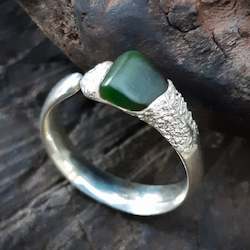 Jewellery: Glacial Pounamu Peak Ring ~ Size: 9Â¼/S