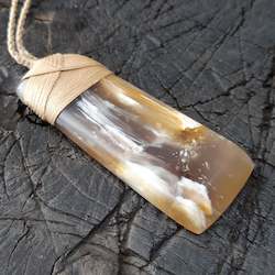 Toki Pendant from Fossilized Wood