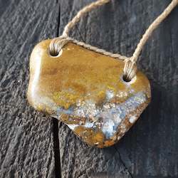 Jewellery: Yellow Jasper Beach Pebble Pendant