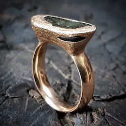 Jewellery: Pounamu River Pebble Ring ~ Size: O / 7Â¼