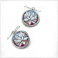 Products: Lotus Flower Dangle Earrings