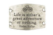 "Life is An Adventure" - Silver Quote Sentiment
