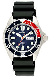 Classic Dive Watch - 200m - Blue/Red