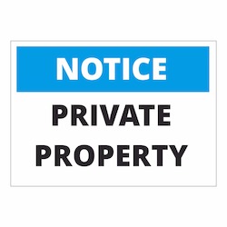 Frontpage: Notice Private Property