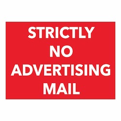 Strictly No Advertising Mail