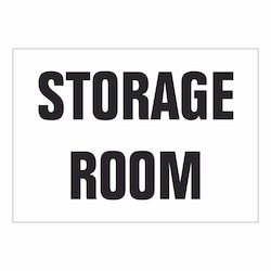 Miscellaneous Signs: Storage Room