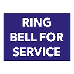 Miscellaneous Signs: Ring Bell For Service