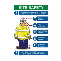 Ppe Signs: Site Safety with Diagram