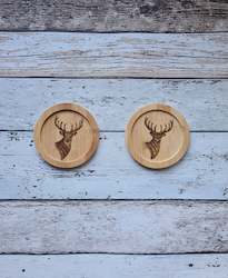 Adult, community, and other education: Bamboo Coaster - Stag Head 2 piece set