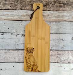 Adult, community, and other education: Bamboo Cheese Board - Golden Retriever