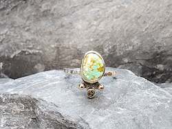 Jewellery: Turquoise ring - Gold Kingman 9