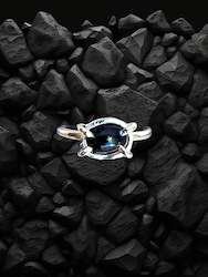 Black Opal pronged ring