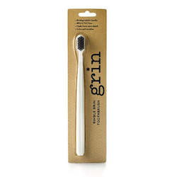 Grin Charcoal Infused 100% Biodegradable Toothbrush White
