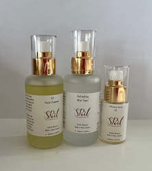 Direct selling - cosmetic, perfume and toiletry: SPoil Cleansing Trio for dry/mature skin - Oil Cleanser, Toner & Vibrancy Facial oil