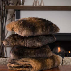 Alpaca Cushions: Possum Fur Cushion 0.4m x 0.4m  2 skins