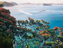 Jane Galloway Reproductions: View North from Te Pare Reserve, Hahei