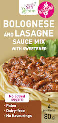 Bolognese and Lasagne sauce mix with sweetener