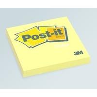3m post-it notes classic 654 76 x 76mm yellow 100 sheets
