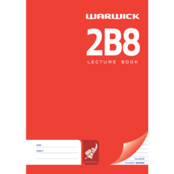 Warwick exercise book 2B8 A4 7mm ruled hardcover 94 pages
