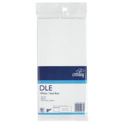 Croxley envelopes dle seal easi non window white pack 20