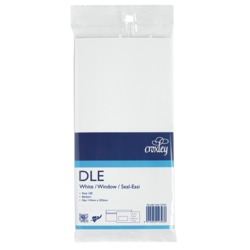 Croxley envelopes dle seal easi window white pack 100
