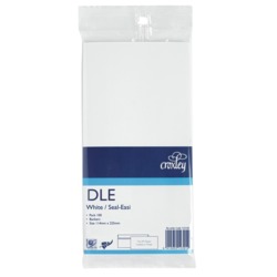 Croxley envelopes dle seal easi non window white pack 100