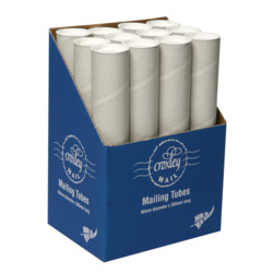 Retail postal service: Croxley mail tube 66D x 1.5 x 385mm (end caps included)