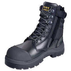 Oyster farming: 890BZ - High Leg Extra Wide Side Zip Safety Boot - Black