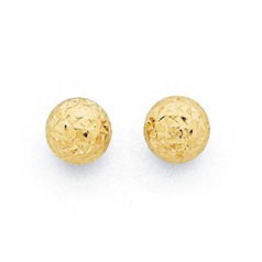 Jewellery: 9ct 6mm Ball Studs