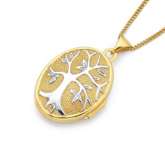 Jewellery: 9ct Oval Tree of Life Locket