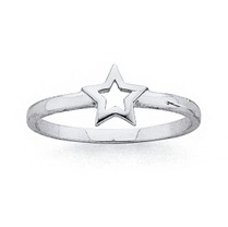 Jewellery: Sterling Silver Star Ring