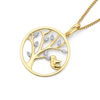 Jewellery: 9ct Diamond Set Tree of Life Pendant