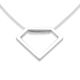 Sterling silver diamond shape pendant